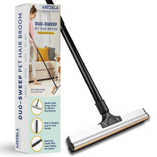 Multi-skatziela Duosweep Broom Dual-sided Pet Hair Remover With Metal  Rubber Blade Surface Cleaner