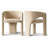 Set of 2 Modern Upholstered Dining Chairs With Curved Back And Unique Base-93786505