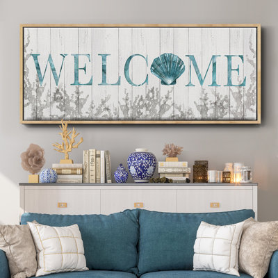 Welcome Shell- Framed Canvas