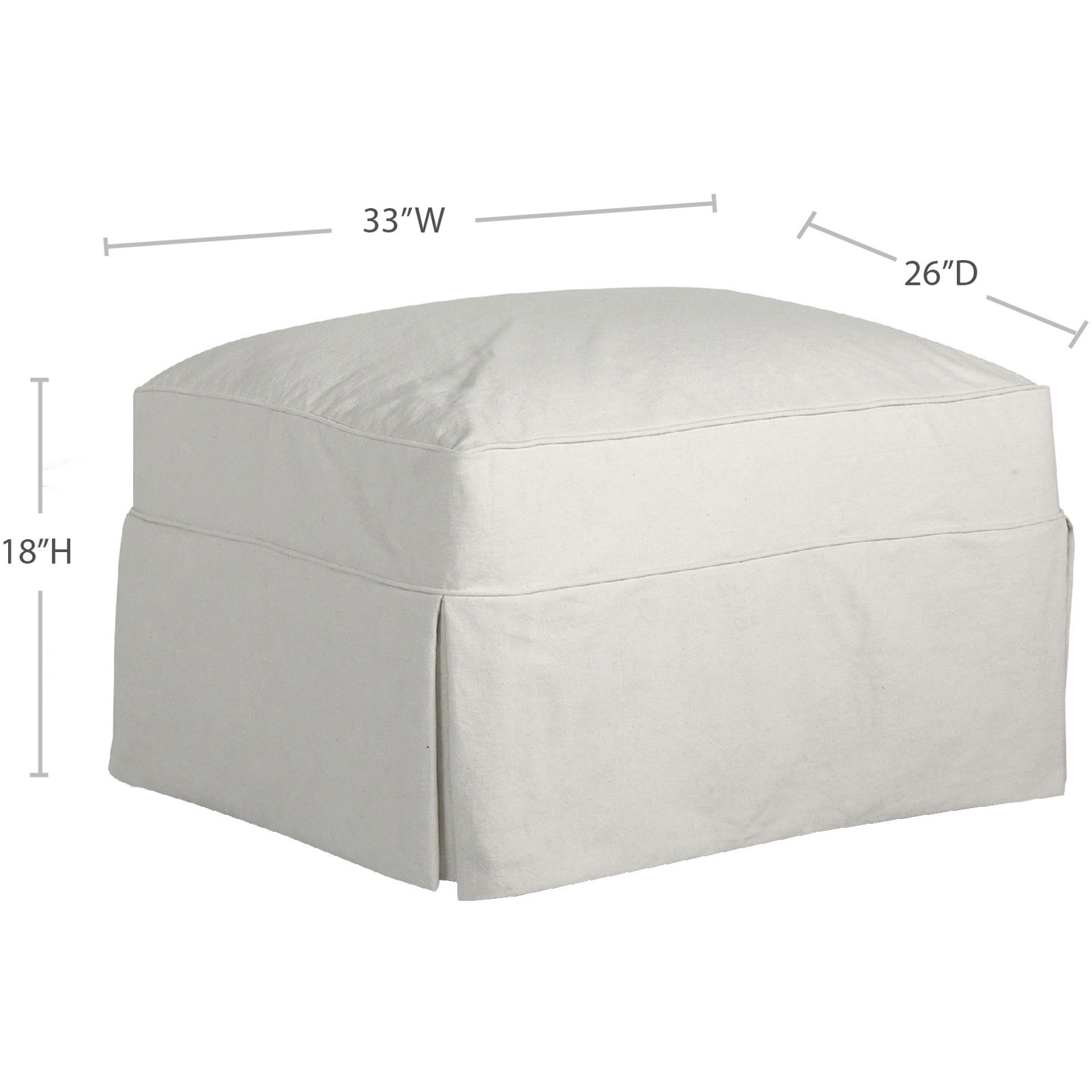 Amari 33" Ottoman, Bayou Spray Canvas