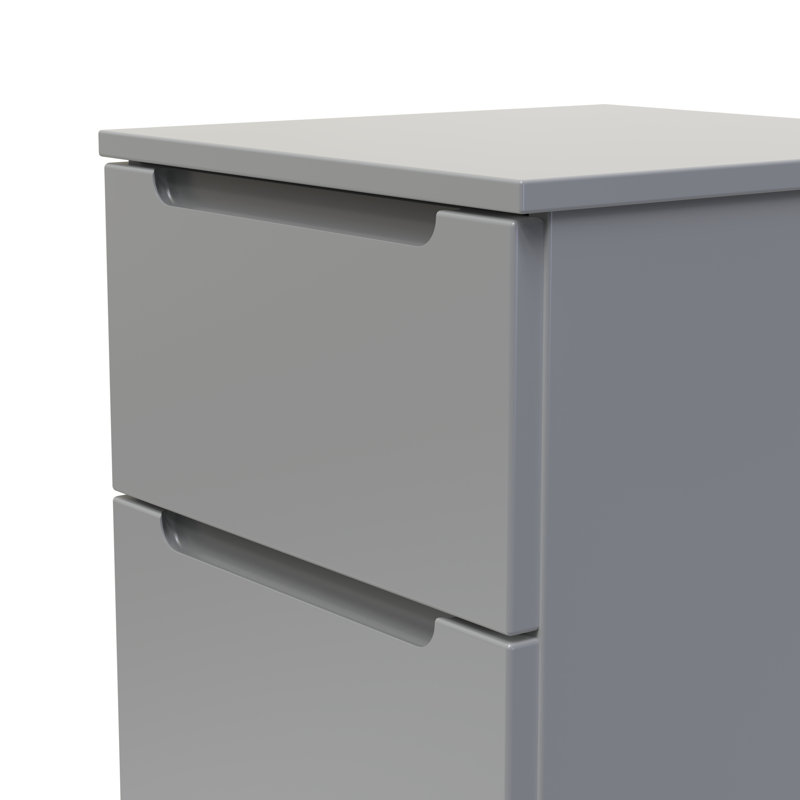 Bisma 37cm W Manufactured Wood Bedside Table, Grey
