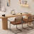 Wood color Rectangle Solid Wood Desks-108739690