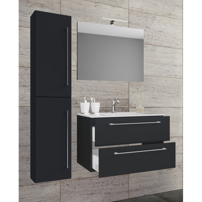 Reidunn Bathroom Furniture Suite, Black