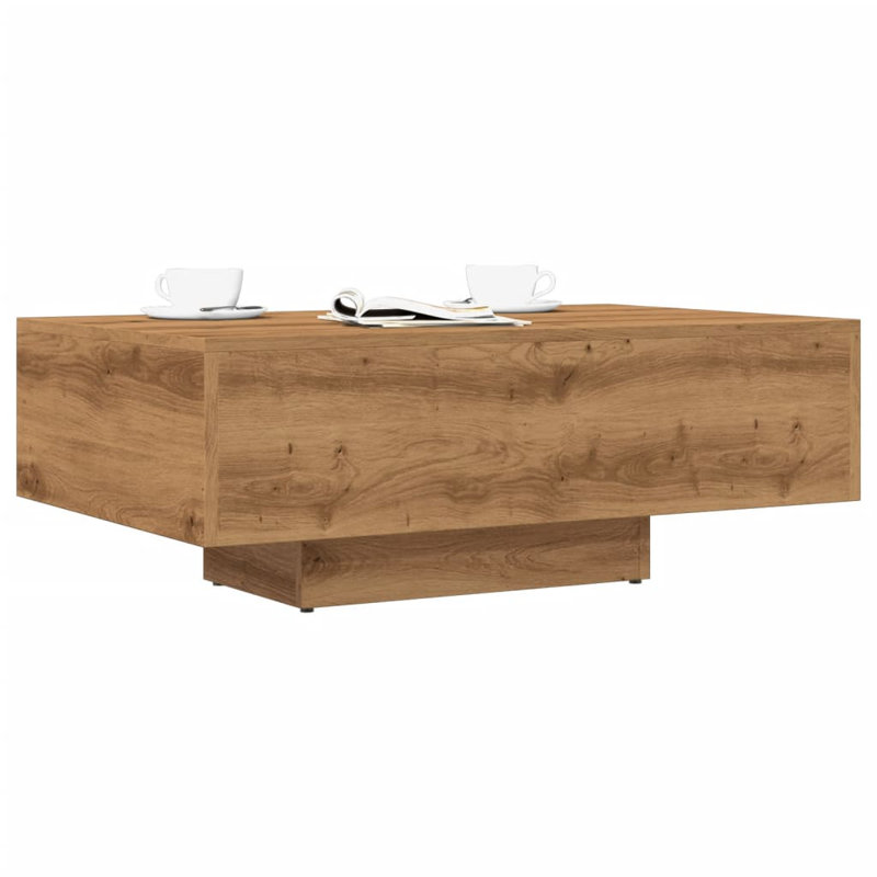Jlea Solid Coffee Table, 31cm H x 85cm W x 55cm D, Artisan Oak