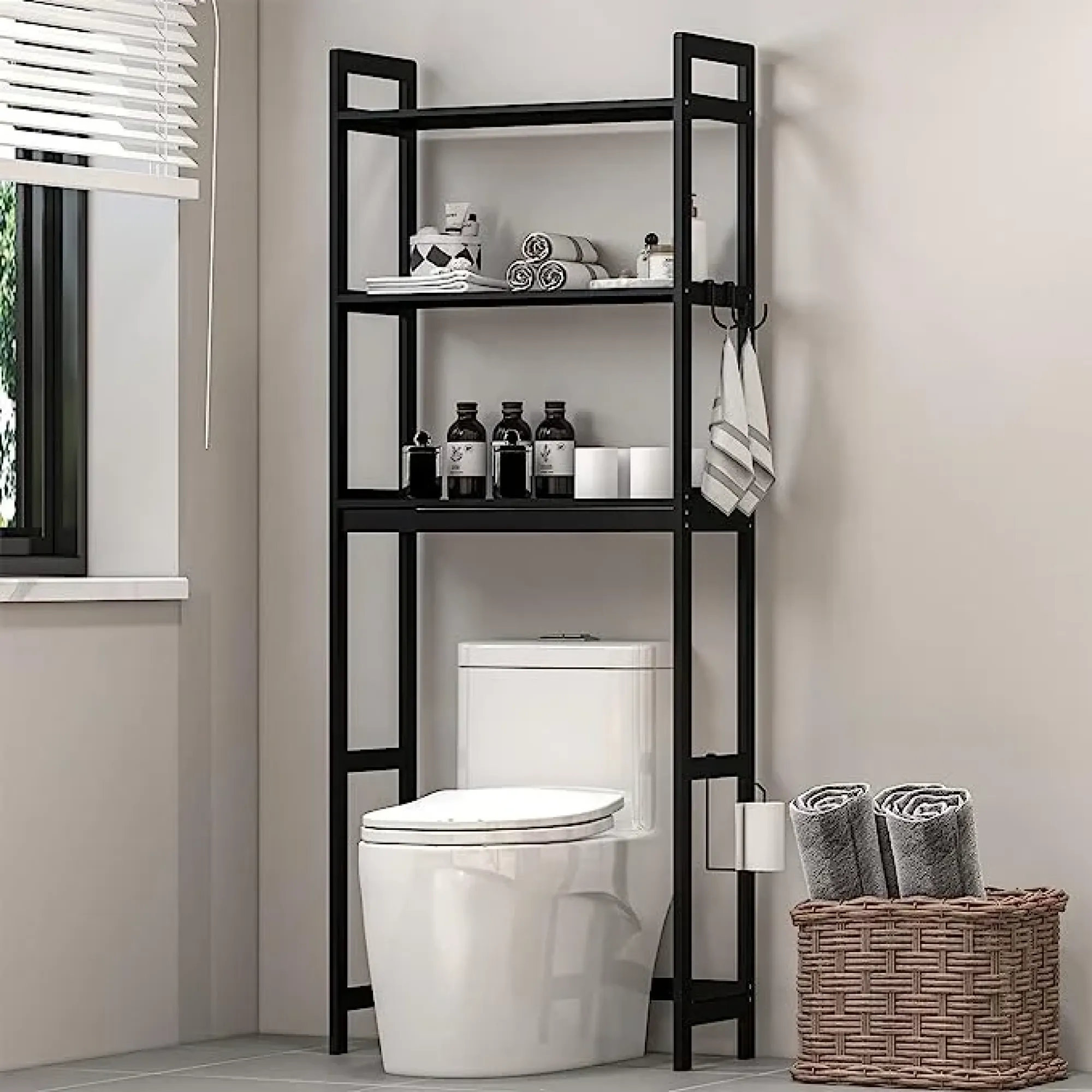 Dipaydra Bathroom Storage Rack Latitude Run Finish: Black