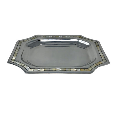 Mother Of Pearl Emerald Cut Serving Tray