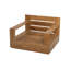 Pacific Outdoor Teak Club Chair with Sunbrella Cushions-1033515641