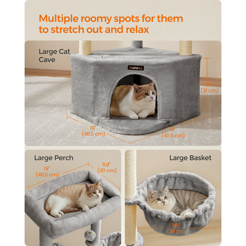 140.7cm H Cat Tree, Grey