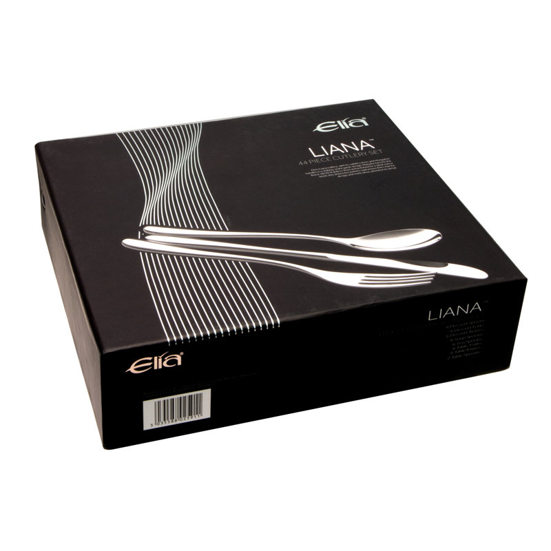 Liana 44 Piece 18/10 Stainless Steel Cutlery Set, Service for 6