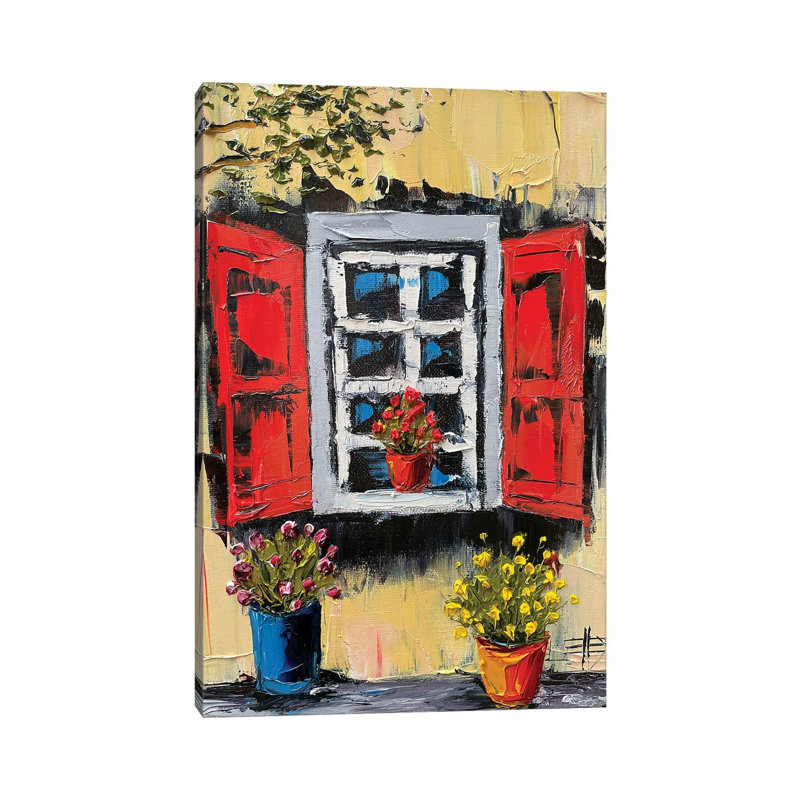 Italian Window by Lisa Elley - Wrapped Canvas Gallery-Wrapped Canvas Giclée, 20.32 cm H x 30.48 cm W