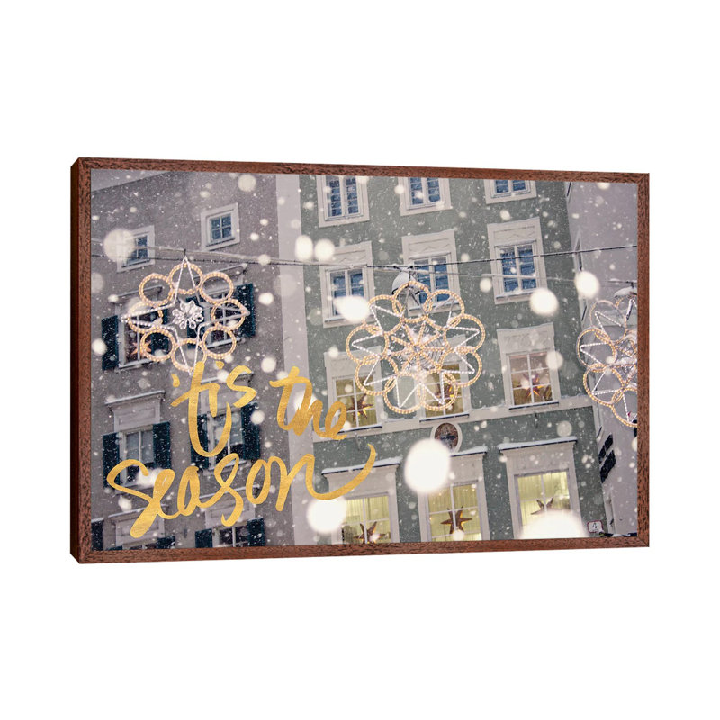 Tis The Season by Anna Coppel - Floater Frame Print on Canvas, Brown