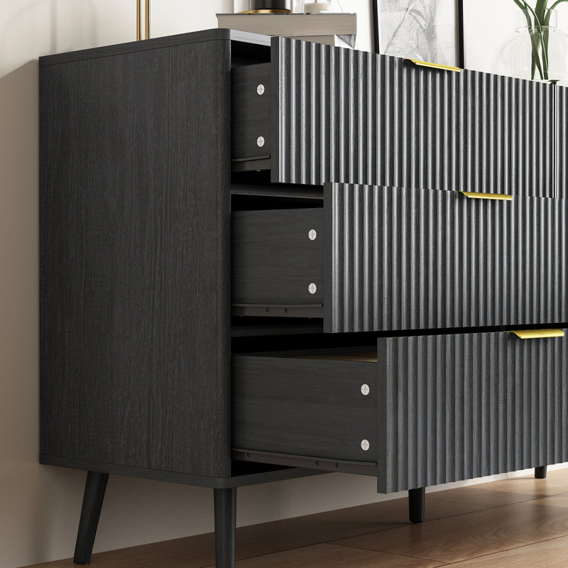 2 Pieces Bedroom Set, Black