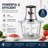 Ttak HOUSEWARE Electric Chopper with Glass Bowl- 3 Liter (12 Cups), 300W Motor Food Processor, 4 Sharp Blades | Glass Bowl for Chopping Fruits, Salads, Vegetables, Minced Meat