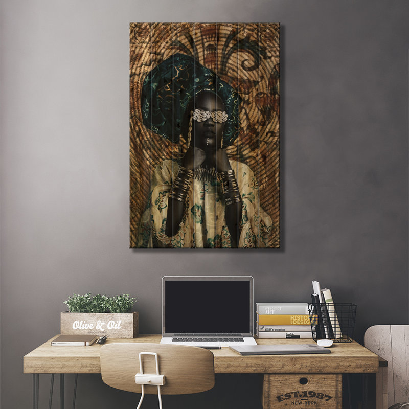 «Aduke On Wood» par Harry Odunze, impression graphique