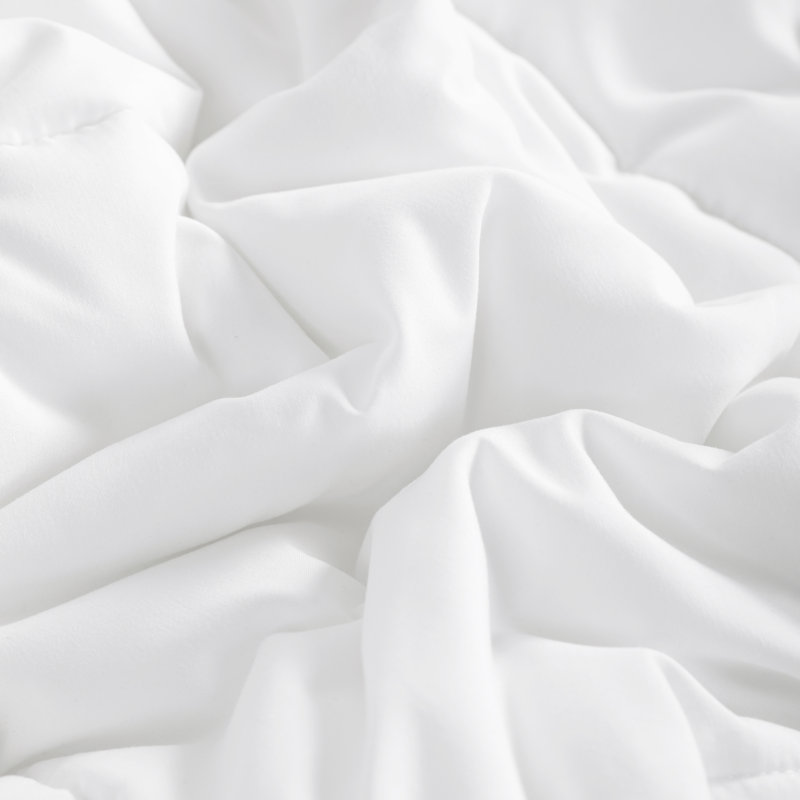 Édredon en duvet synthétique, housse de couette édredon 1pc avec languettes d'angle, doux - NTBAY, Très grand, Blanc