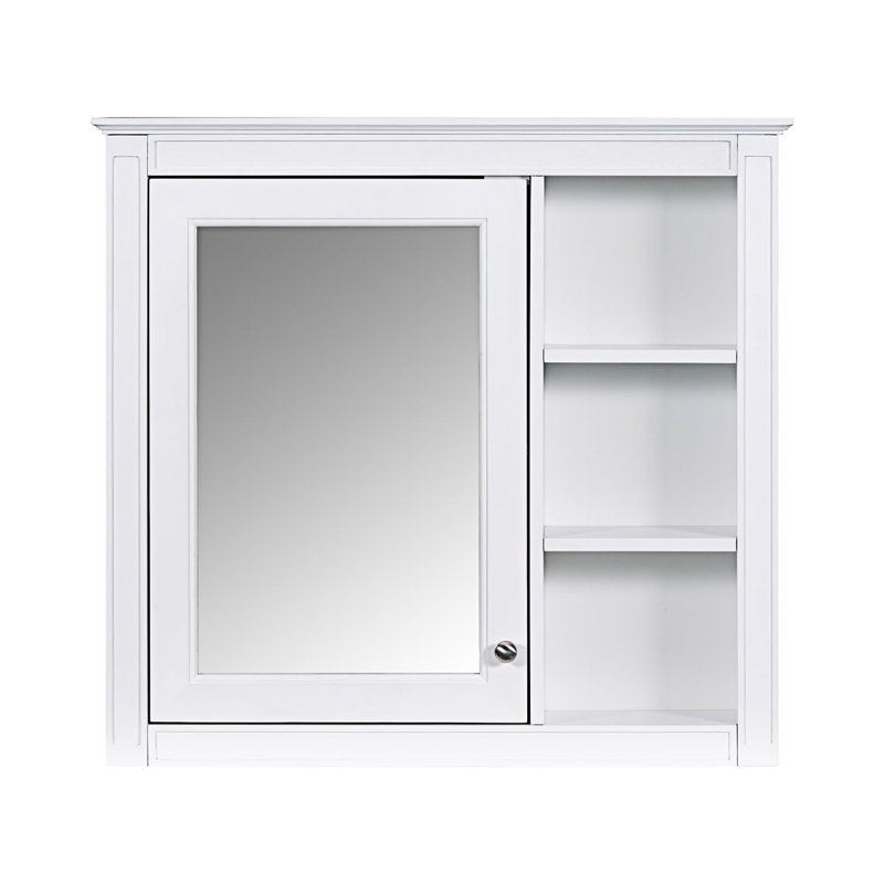 Medicine Cabinet, Wall Mounted Bathroom Storage Cabinet, Modern Bathroom Wall Cabinet With Mirror, Entryway Cabinet, White