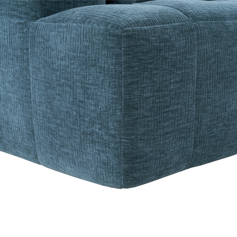 Canapé modulaire de 101,2 po avec canapé à compression complète et canapé modulaire avec siège profond et deux poches latérales pour le salon