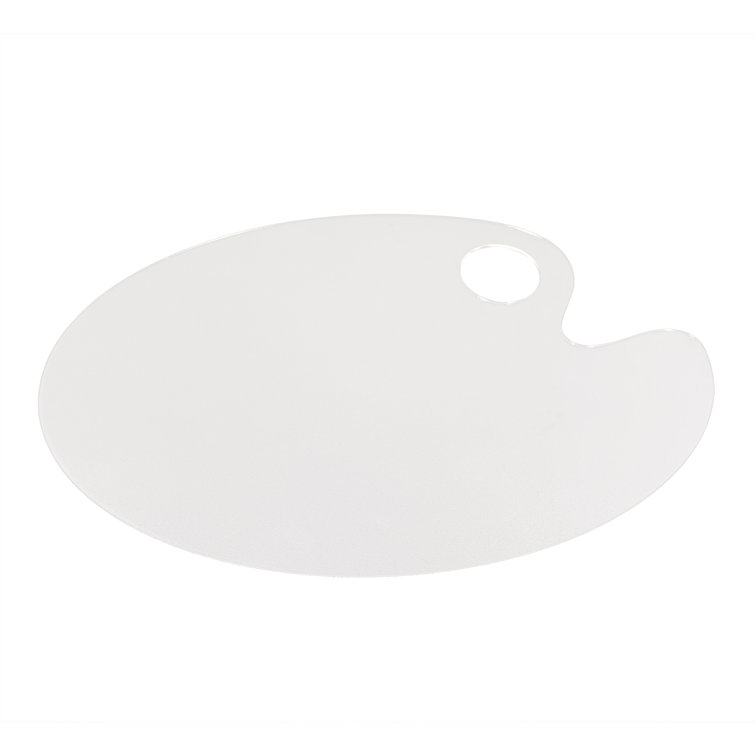 Acrylic Paint Palette with Thumb Hole, Clear Paint Tray Oval, Easy