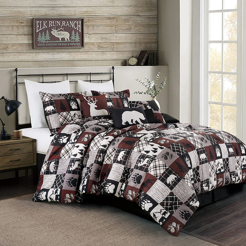 Polyester Patchwork Comforter, Full Comforter + 6 Additional Pieces