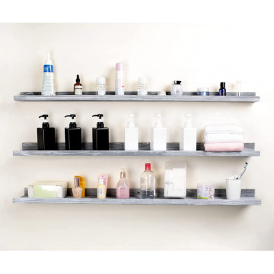 3 Piece Wood Floating Shelf