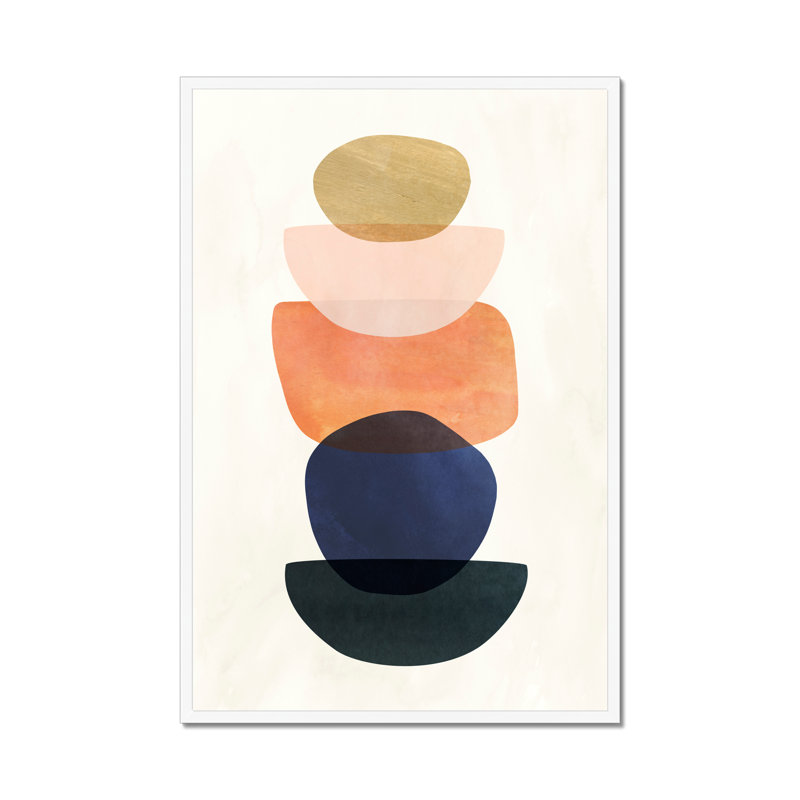 Mod Pods II by Victoria Borges - Painting, 80cm H x 55cm W, White Framed Paper Print