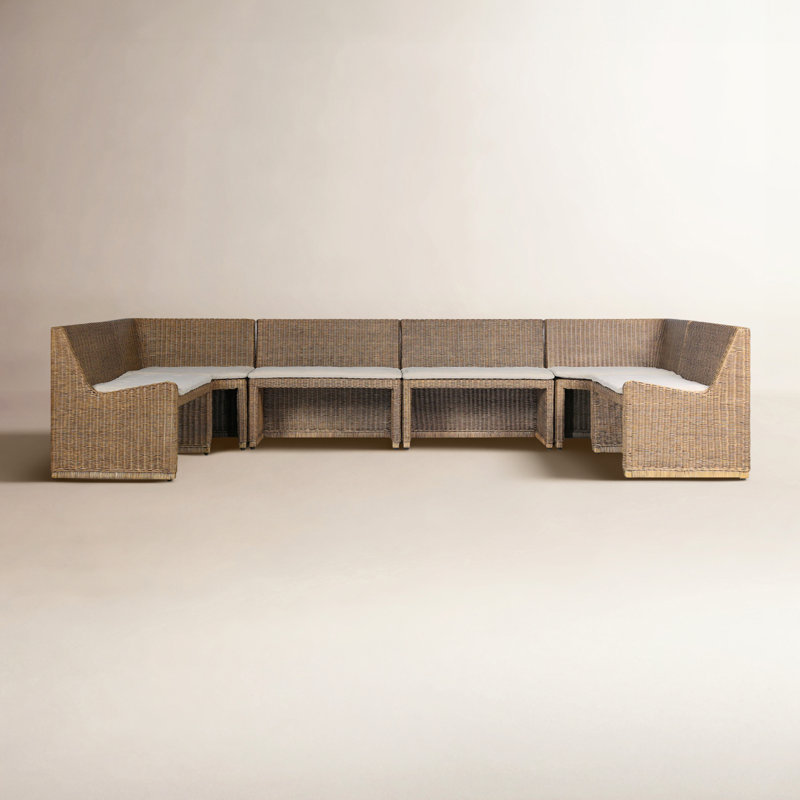 Senna U-Shape Dining Banquette, 32.5"H x 145.5" W x 83.25" D