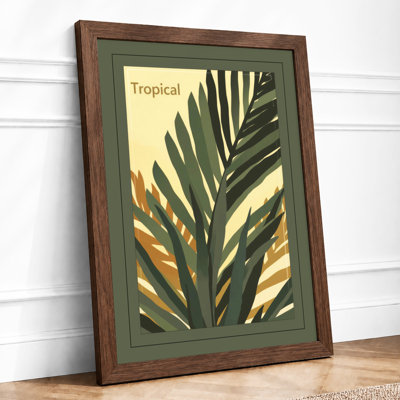 Tropical Palm Frond Botanical - Framed Print