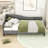 Linen Upholstered L-Shaped Daybed with Semi-Enclosed Design-1002139319-1002139316