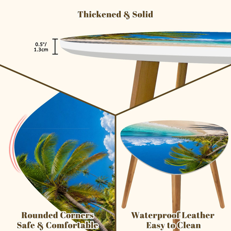 Ensemble de 2 tables basses gigognes Triangle