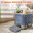 Stainless Steel Cat Litter Box: Enclosed Cat Litter Boxes With Flip Lid, Removable Cover, Scoop - Extra Large Metal Kitty Litterbox With High Sides Top Entry Xl Litter Pan Tray For Big Cats Anti-Leakage
