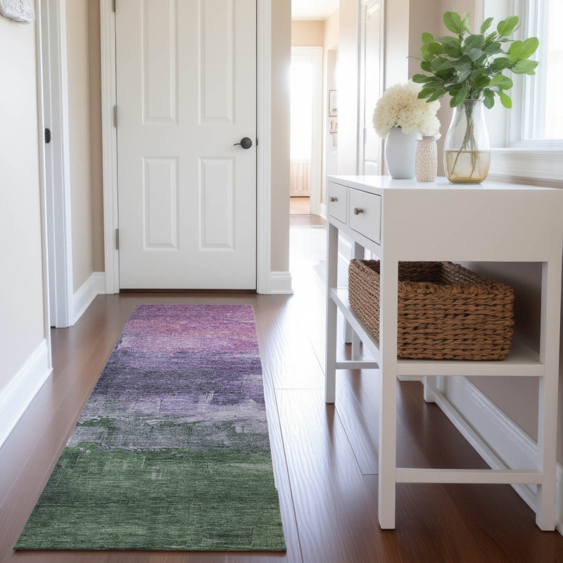 Premium Machine Washable Elize AMF1473 Abstract Rug, Runner 2'3" x 7'6"