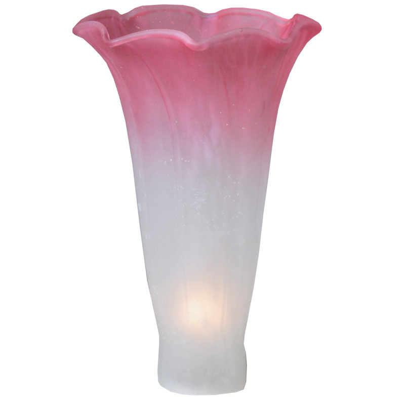 Rideau lys blanc / rose l 3 po x H 5 po, H 5 po x l 3,5 po x P 3,5 po, Rose/Blanc