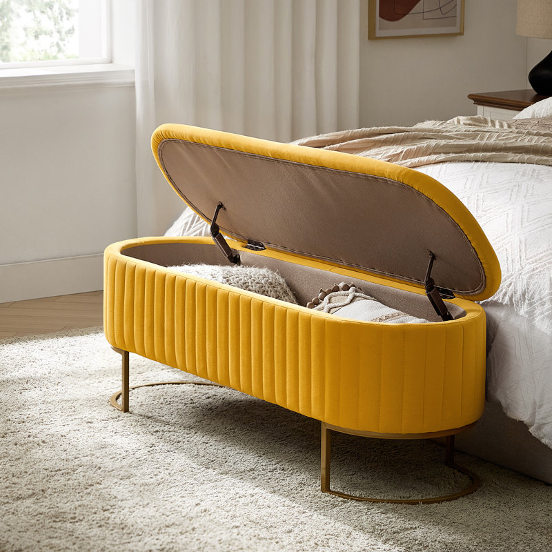 Banc de rangement Ferdinand Paula, Moutarde