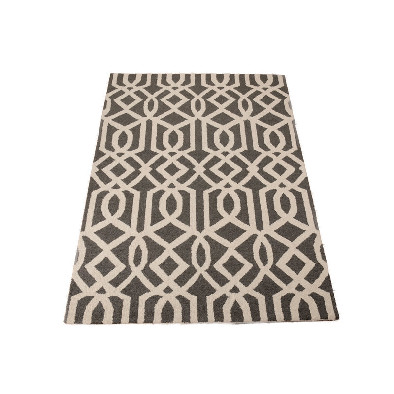 Acevedo Geometric Wool Hand Woven Area Rug, Rectangle 244 x 335cm
