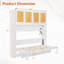 Lit escamotable Murphy avec armoire supérieure, lit pliable peu encombrant avec DEL intégrée, USB-501117060