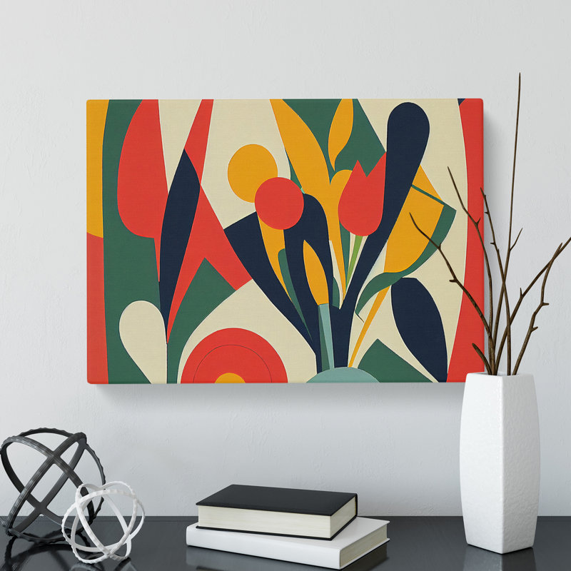 Timeless Abstract Flowers - Wrapped Canvas, 35cm H x 50cm W x 3cm D