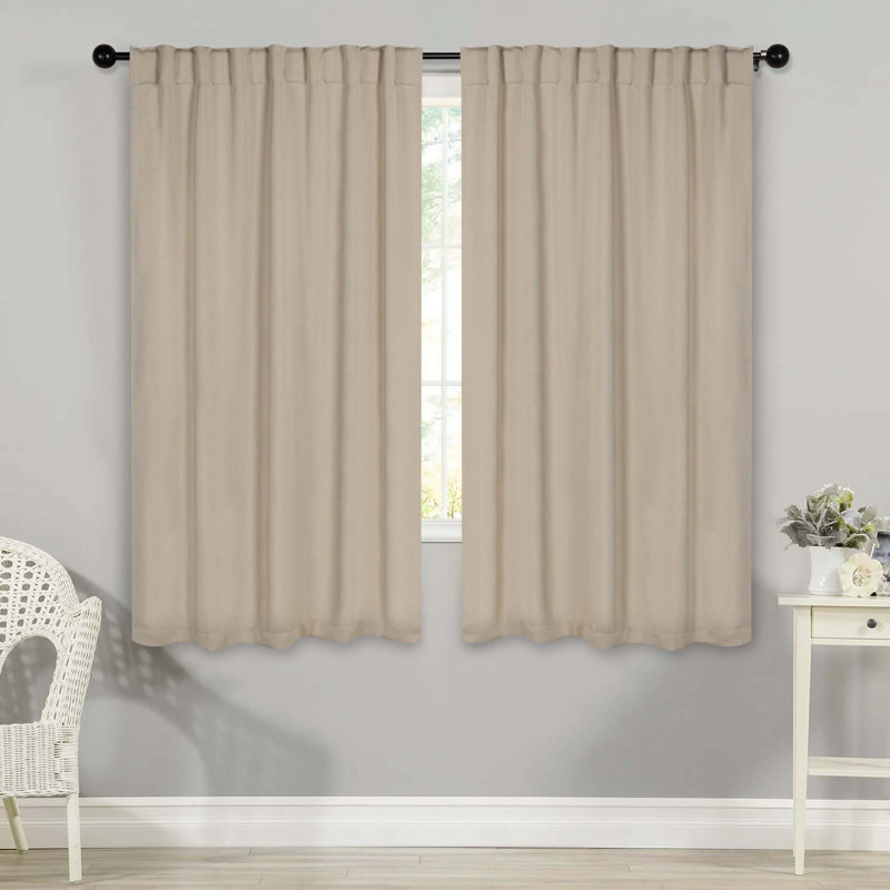 Rideaux obscurcissant et passe-tringle Levatt Classic, Ivoire, L 52 po x L 72 po