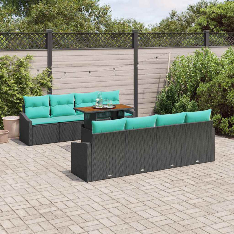 Ensemble de canapé de jardin avec rangement 9 pièces vidaXL