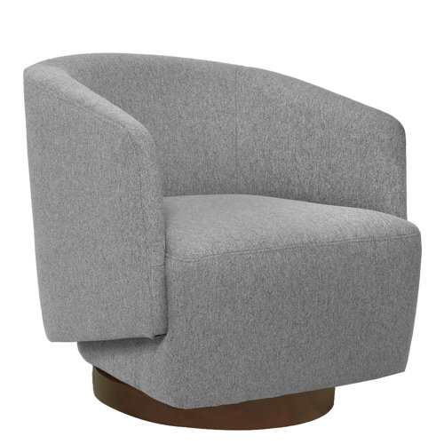 Ivy Bronx Ibrain Upholstered Swivel Barrel Chair & Reviews | Wayfair