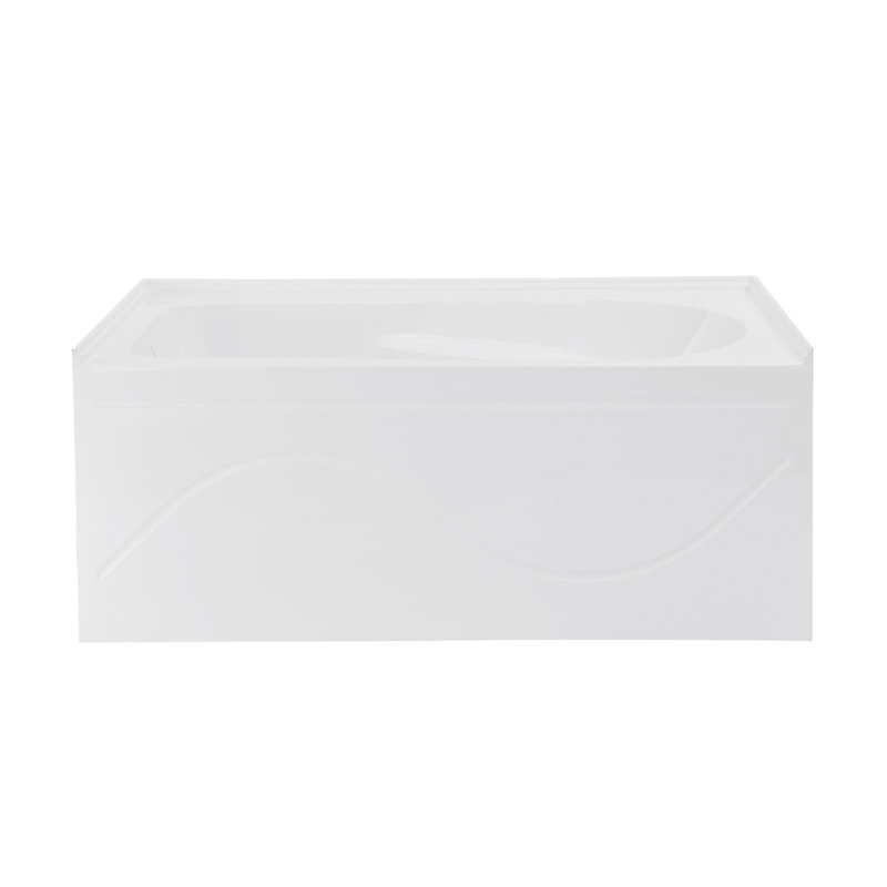 Ivy 48'' X 32" Bathtub With Apron Hand Drain In White, Left