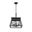 Luminaire suspendu 4 lumières noir et or-1340085723