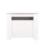 Console extensible Brigg 118,50 po, finition en marbre blanc et carton gris, console polyvalente pour salle à manger multifonctionnelle 120,13 po x 36,03 po, blanc et essentiel pour la décoration intérieure