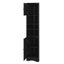 Armoire de rangement d'angle, haute avec 2 portes et 3 tablettes, tablettes réglables, tablette ouverte pour la salle de bain, la cuisine et le salon-1223092895
