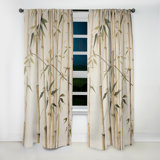Bergfield - Bamboo Curtain - Blackout Floral Curtain - 1 Panels
