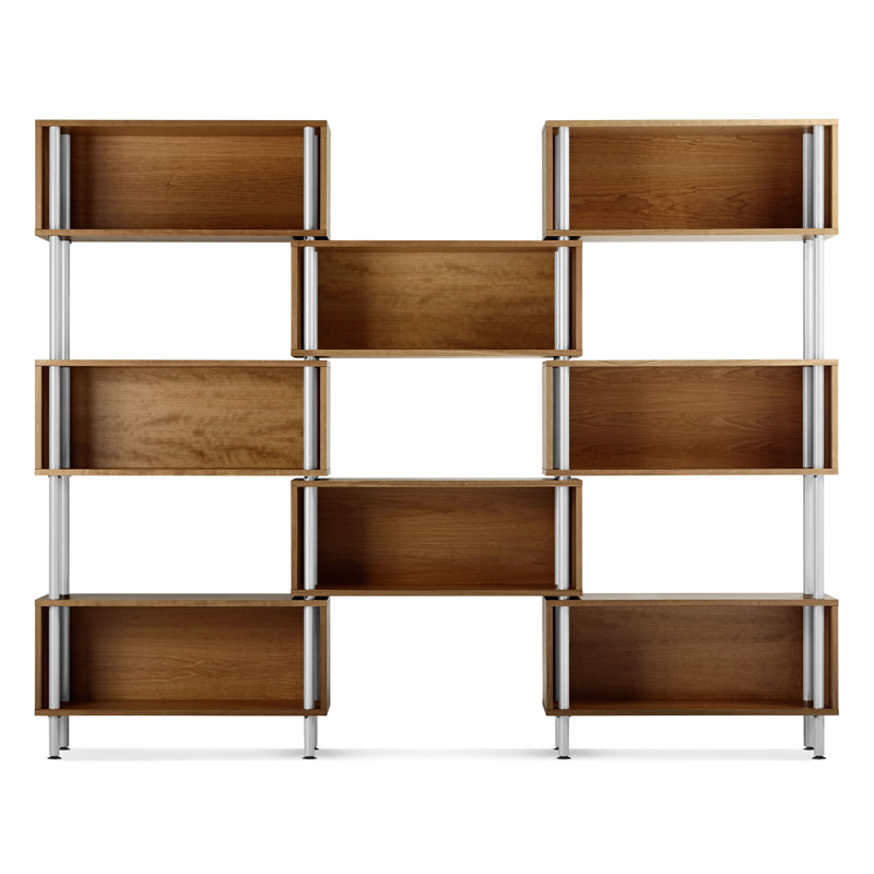 Chicago Bookcase, Steel/Walnut