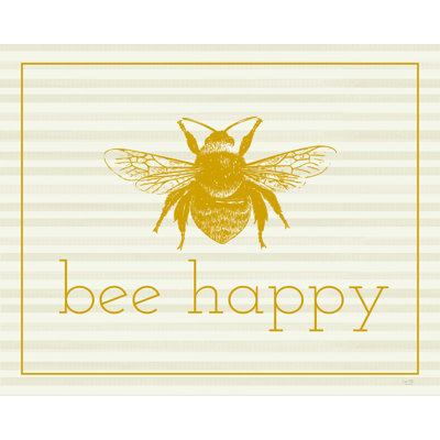 «Bee Happy», reproduction sur toile tendue