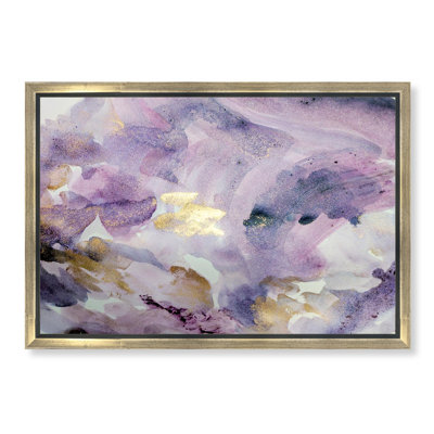 " Abstract Carried Away Amethyst Watercolor "