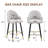Modern PU Leather Bar Stool With High Back And Gold Footrest, 25" Seat Height-183681736-183521277