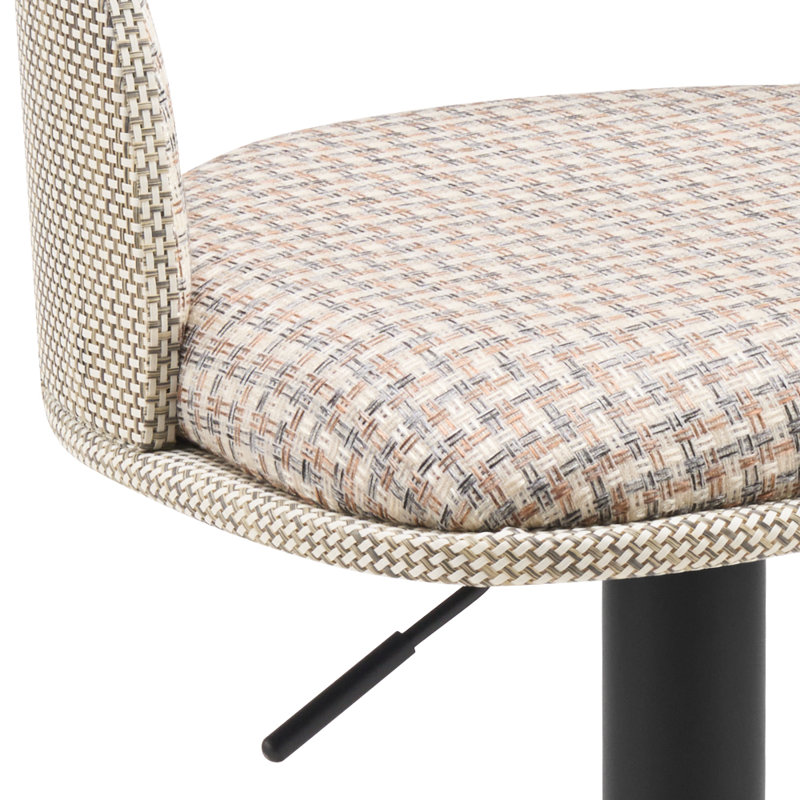 Chaise de bar pivotante pour l'extérieur, Linen Blend Beige