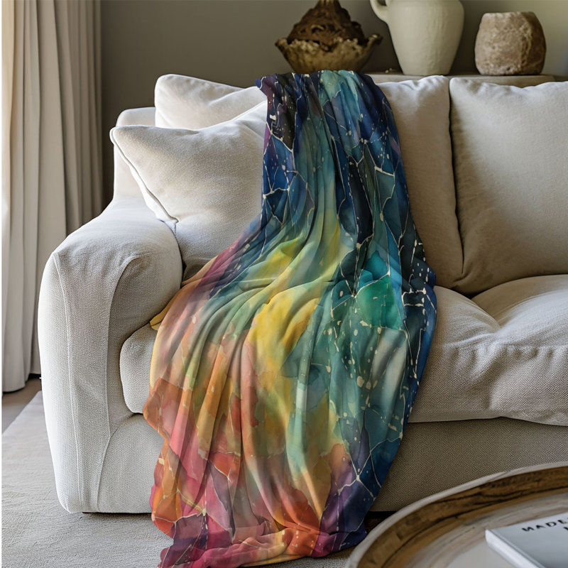 Fractal Horizons - Couverture Sherpa 1 pièce de qualité supérieure 0181, L 50 po x L 60 po